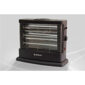 Resim Minisan Midi Siyah 2100w Quartz Elektrikli Isıtıcı Soba 