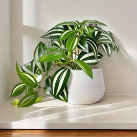 Resim 1 adet Yüksek Kaliteli Yapay Yeşillik - 15.24cm Küçük Saksılı Bitki, İç ve Dış Mekan Dekorasyonu için Esnek Stil - Asılı Bitkiler, Bahçeler, Verandalar, Pencere Kutuları, Ev, Düğünler ve Çiftlikler için İdeal - Saksı Dahil Değil, Ev Dekorasyonu Aksesuarı | Canlı Bitki Dekoru | Gerçekçi Bitki Görünümü, İç ve Dış Mekan Dekorasyonu 