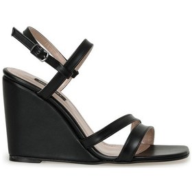 Resim Nine West Moex 3fx Siyah Kadın Dolgu Topuk Sandalet Siyah 