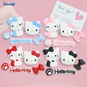 Resim 5 adet Sanrio Hello Kitty DIY Reçine Sticker - Telefon Kılıfları, Çantalar, Ayakkabılar, Cüzdanlar için Fiyonk, Kalpler & Pati İzleri ile Yeniden Kullanılabilir Önceden Kesilmiş Etiketler - Sevimli Karikatür Dekoratif Stickerlar, Aksesuar Özelleştirme, Karakter Temalı, Yarı Mat Bitiş, Cüzdan Süslemesi, Eğlenceli Grafikler, Dayanıklı Malzeme, Kawaii Severler 