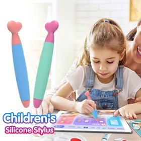 Resim Çocuklar için dokunmatik ekran kalemi (1 adet) - Karikatür silikon stilus, Tabletler ve iPad/iPhone/Android akıllı telefonlarla uyumlu kapasitif dokunmatik kalem 