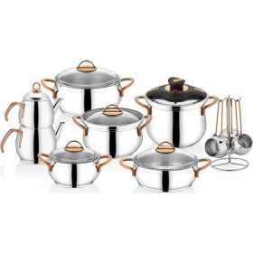 Resim Schafer 18 Parça Alia Çelik Çeyiz Seti Bakır 
