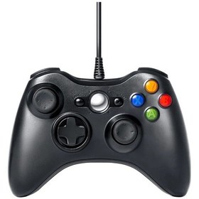 Resim Siyah-xbox 360 İçin Microsoft Usb Kablolu Denetleyici Pc Cep Telefonu Joypad Gamepad Konsolu Xbox360 Oyun Joystick Için Kablolu 