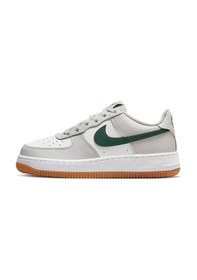 Resim Nike Air Force 1 Af1 Gs Leather Unisex Sneaker Green Swoosh Hakiki Deri Günlük Spor Ayakkabı Beyaz Açık Yeşil Yeşil 