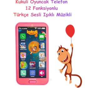 Resim Magicway Kukuli Dokunmatik Oyuncak Telefon 12 Fonksiyonlu Türkçe Sesli Işıklı Müzikli Pilli Eğlendiren 