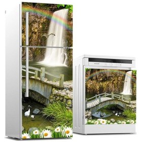Resim Buzdolabı Ve Bulaşık Makinası Beyaz Eşya Sticker Kaplama Şelale A (540884760) 