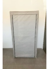 Resim Çok Amaçlı Portatif Bez Dolap Gardrop Gri 