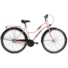 Resim Bisan Bella Şehir Bisikleti 46 Cm V 28 Jant 3 Vites Pudra Pembe Siyah Kırmızı 
