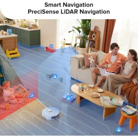 Resim Roborock Çift Rulo Fırça Hassas Haritalama Akıllı Yön Bulma 5500PA Robot Süpürge + Yedek Temizlik Seti , Lambader Hediye 