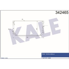 Resim KALE Klima Kondenseri Toyota Corolla-compact-liftback-wagon Al-alklr-342465 88460-12480 8846012480 