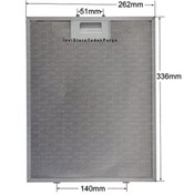 Resim Class Lagoon 3300 Aspiratör Davlumbaz İçin Alüminyum Filtre 262×335 mm 