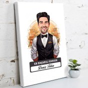 Resim Karikatürlü En Başarılı Erkek Garson Kanvas Tablo 