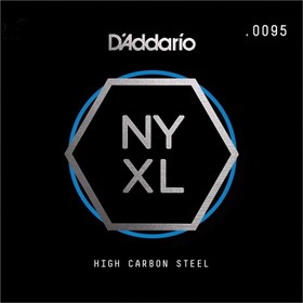 Resim D'Addario NYS0095 High Carbon Steel Single Elektro ve Akustik Gitar Tek Tel (9.5) 