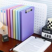 Resim A4 Depolama Kutusu Dosyalar İçin, Öğrenciler İçin Yazı Pad, Test Kağıtlarını Düzenleme Ve Saklama İçin Kağıt Klipsi, Büyük Kapasiteli Plastik Dosya Kutusu, Belge Düzenleme Ve Dosya Yönetimi İçin Ofis Malzemeleri 