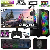 Resim Xaser Thunder X500 Ryzen 5 7500F 16GB Ddr5 Ram 512GB M.2 Nvme SSD 12GB RTX5070 27" 180Hz Oyuncu Bilgisayarı 