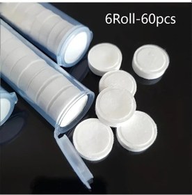 Resim Elmpaly Beyaz 6 Tüp 60lu Taşınabilir Sıkıştırılmış Havlu 30lu 60lı Mini Tek Kullanımlık Yüz Havlusu Kamp Seyahat İçin 