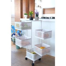 Resim 5 Katlı Metal Açılır Kapanır Kare Sebzelik 