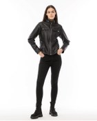 Resim morden Dar Kesim Deri Ceket 