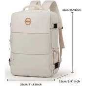 Resim Honeybeeshop Tmoos Off-white Büyük Kapasiteli Laptop Sırt Çantası Anti Hırsızlık Ve Ayakkabı Bölmeli Marka Off-white 