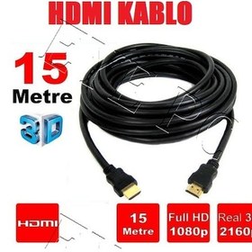 Resim 15 Metre Hdmi Kablo 15 M Görüntü Ses Aktarim Kablosu 