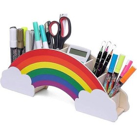 Resim Ganzhoushop Kalemlik/organizatör Gökkuşağı Yıldız Çıkartmaları Yaratıcı Kendin Yap Dekorasyonu, Masa Depolama, Öğrenci Kırtasiyesi, Depolama, Kalemlik 