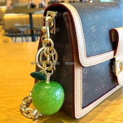 Resim Silver1 Gıoıo Yeni Ipek Eşarp Anahtarlık Kişiselleştirilmiş Inci Papyon Çanta Çekicilik Dokuma Anahtarlık (Yurt Dışından) 