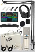 Resim Midex CX1 Effective Set Efektli Ses Kartı-Mikrofon-Kulaklık ve Stand Kayıt Canlı Yayın Seti (PC ve Telefon) 
