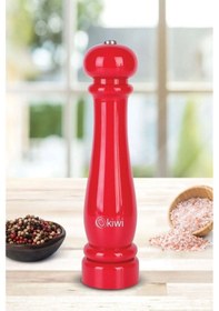 Resim Kiwi Yeni Nesil Kspg 4810 Otomatik Ayarlanabilir Tuz Karabiber Baharat Değirmeni Baharat Öğütücü Kırmızı Kırmızı 