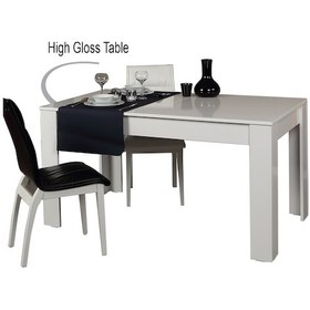 Resim Pasific Home Bois Açılır Yemek Masası Parlak Beyaz 