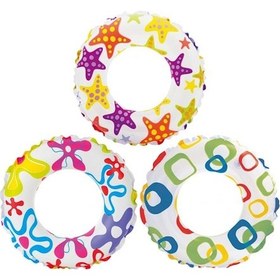 Resim Asyaink 59230 Baskılı Havuz Deniz Simidi - Şişme Simit 51 CM Çok Renkli 