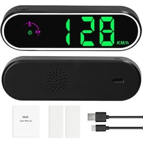 Resim Geeksen Araç Hud Ekranı - Gps Hız Göstergesi, Renkli Led, Hız Uyarısı, Pusula 