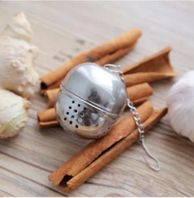 Resim Mucit Home Top Model Çelik Çay Ve Bitki Çayı Demleme Süzgeci Paslanmaz Çelik Küre Demlik Süzgeç Gri 