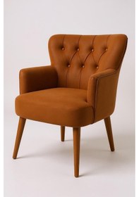 Resim Roma Berjer - Modern Tekli Koltuk - Babyface Kumaş - Bakır 