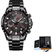 Resim Hanyang S Tam Siyah 2022 Yeni Moda Erkek Saatler Lıge Marka Lüks Paslanmaz Çelik Su Geçirmez Kuvars Izle Erkekler Rahat Spor Chronograph Kol Saati (Yurt Dışından) 