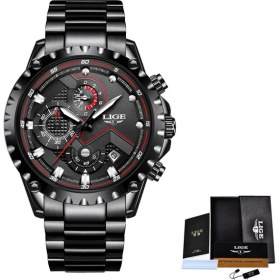 Resim Hanyang S Tam Siyah 2022 Yeni Moda Erkek Saatler Lıge Marka Lüks Paslanmaz Çelik Su Geçirmez Kuvars Izle Erkekler Rahat Spor Chronograph Kol Saati (Yurt Dışından) 