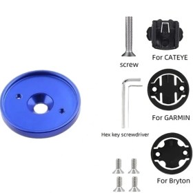 Resim Hightower Mavi Gps Velocimeter Tutucu 28.6mm Garmin Bryton Cateye Mtb Bisiklet Bilgisayarı Bağlantı Aparatı Mavi 