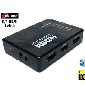 Resim Powermaster 5 Port Hdmi Switch 5X1 Kumandalı Uyumlu 