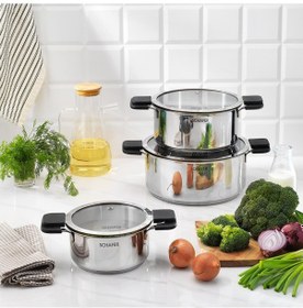 Resim Schafer Iconic Çelik Tencere Seti 6 Parça-ınox Inox 