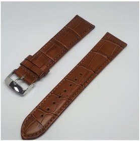 Resim 18Mm Açık Kahve Taba Renk Croco Hakiki Deri Saat Kordonu 