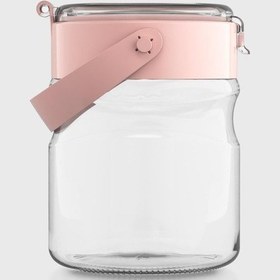Resim Renga Mono 900 Ml Pembe Kapaklı Cam Kavanoz 131064 Pembe 