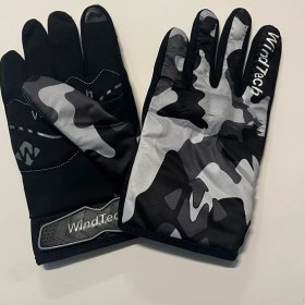 Resim Windtech Gri Kamuflaj Desen Large Beden Eldiven 