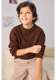 Resim Defacto Erkek Çocuk Bisiklet Yaka Triko Kazak G4608a825cwbn340 Kahve-bn340 