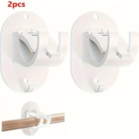 Resim Chuangyinshop Delmiksiz Perde Askısı 2li Set - Beyaz Kendinden Yapışkanlı Ağır Hizmet 