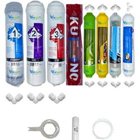 Resim Pemax Water Solutions Kapalı Kasa Su Arıtma STD 8'li Orijinal LG Kuno Mebran Alkali-Mineral-Detox-Tatlandırıcı Set 