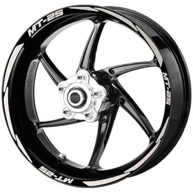 Resim Deeb Yamaha Mt25 Jant Şeridi Reflektif Beyaz Beyaz Model S 