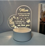 Resim Kangvka Kalp Desenli 3d Led Gece Lambası, Usb İle Beslenir, 3 Renk Seçeneği, Düğme Kumanda, Özel Günler İçin Hediye, Mutfak/ofis/yatak Odası Diğer 