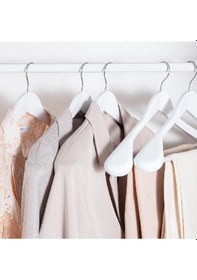 Resim Faravis Atelier Ahşap Askı Kalın Omuzlu Ceket Askısı 5'li Kaymaz Pantolon Çubuğu 