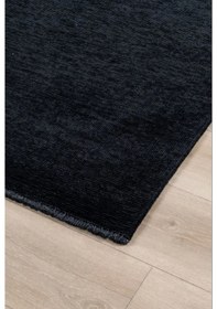 Resim Troy Yıkanabilir Kaydırmaz, Pamuk Dokuma, Premium Kalite Salon&mutfak&yemek Odası Kilimi Siyah Siyah 