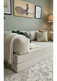 Resim Ard & Garden Liona 100x200 Yatak Olabilen Kanepe Modüler Çok Fonksiyonlu Aktivite Koltuk Krem Krem1 