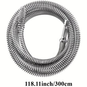Resim 1 Adet Elektrikli Tıkanık Açıcı Çubuk - Esnek Bobin Tasarım ve Ergonomik Saplı, Dayanıklı, 3.0 Metre/100.0 cm Uzunluğunda Tuvalet, Duş, Küvet, Zemin Giderleri için, İnce Boru Temizleme Çözümünde Evsel/Ticari Kullanım İçin Sağlam Yapılı Bakır Başlığa sahip, Şehir Suyu ile Birlikte Kolay Saklanabilen & Pratik, Sıvantik Gider Aleti 